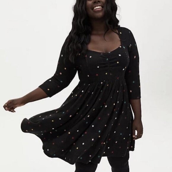 torrid Dresses & Skirts - Torrid - Super Soft Plush Star Skater Dress